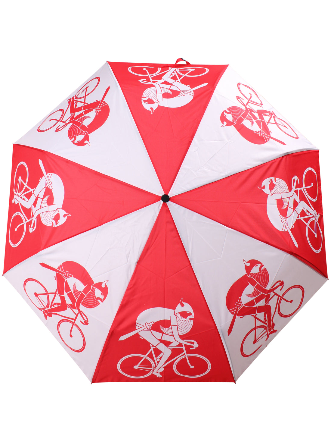 Folde paraply med cyklende viking