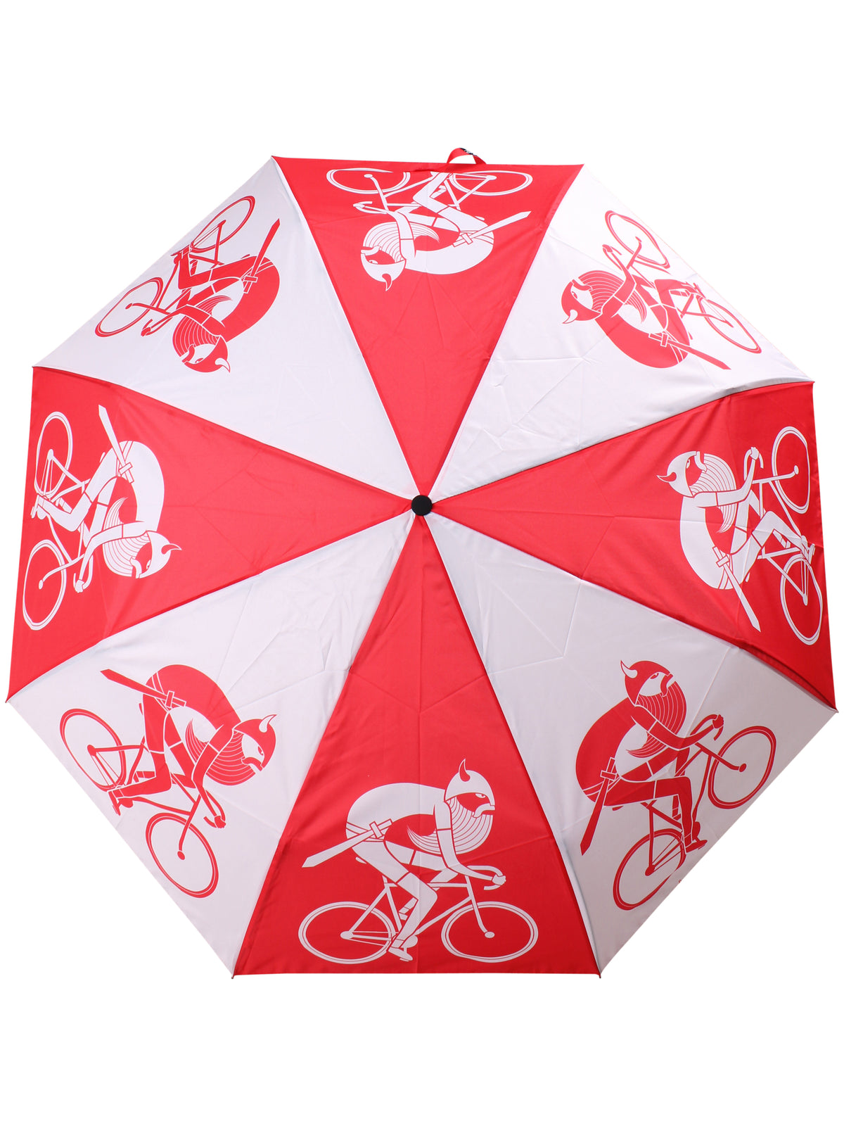 Folde paraply med cyklende viking