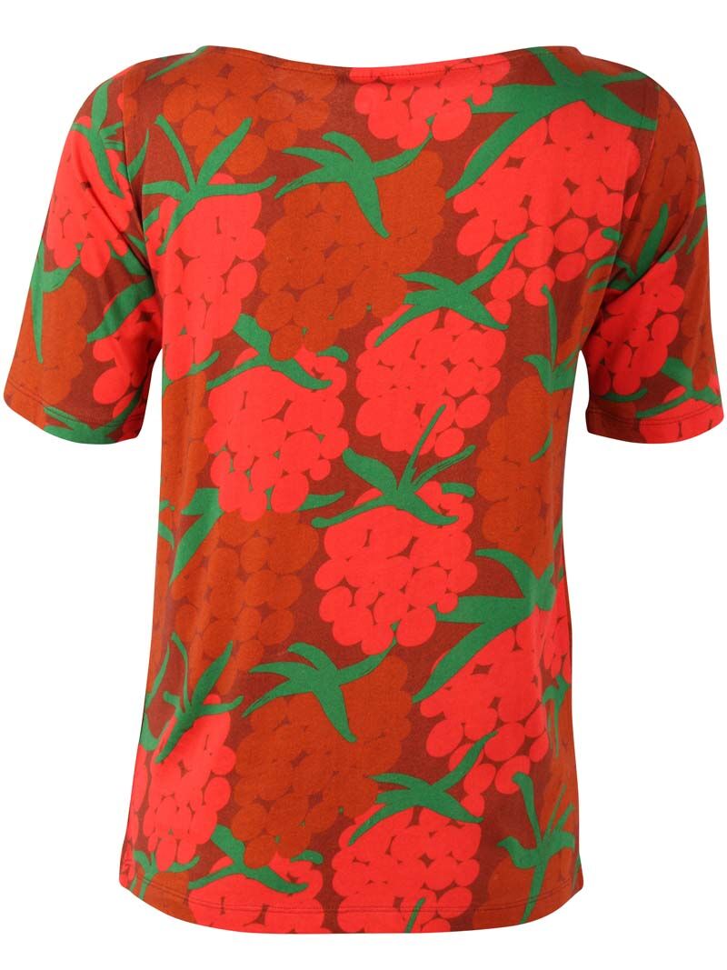 Daneboat Neck Viscose Tee Rust MAXIBERRY