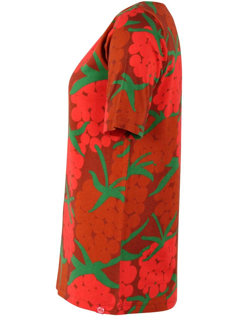 Daneboat Neck Viscose Tee Rust MAXIBERRY