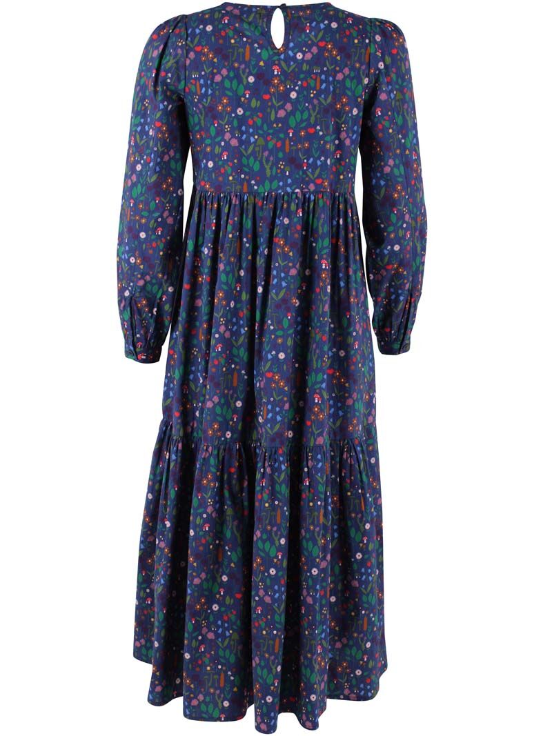 Danoktober Poplin Dress Grey Marine BOTANICAL