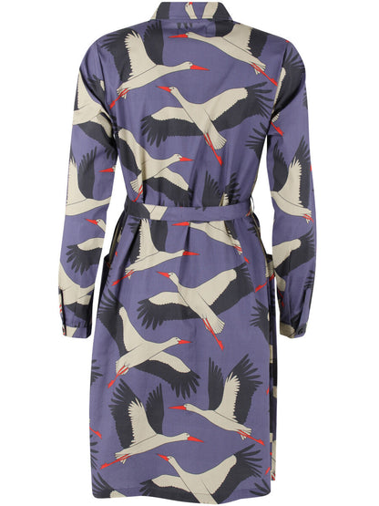 Daneheritage Poplin Dress Blue Grey STORK