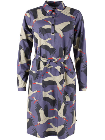 Daneheritage Poplin Dress Blue Grey STORK