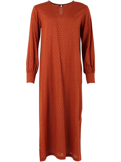 Danetilda Cotton Dot Dress Rust