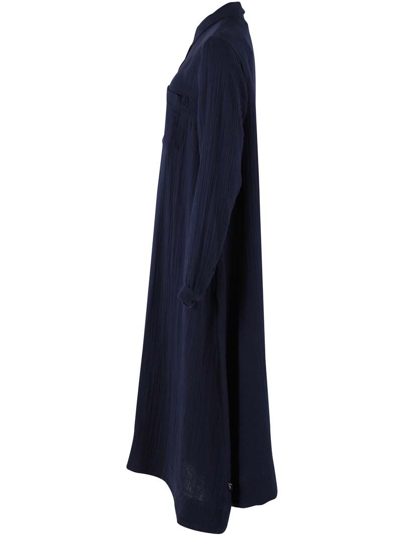 Danapril LS Heavy Cloth Dress Dark Navy