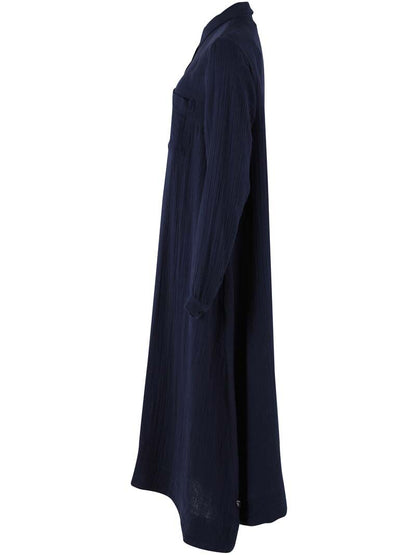 Danapril LS Heavy Cloth Dress Dark Navy