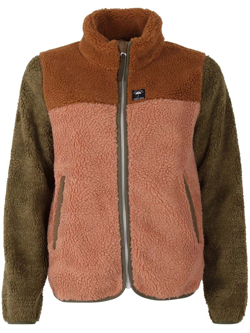 Lækker flerfarvet fleece zip-up til kvinder