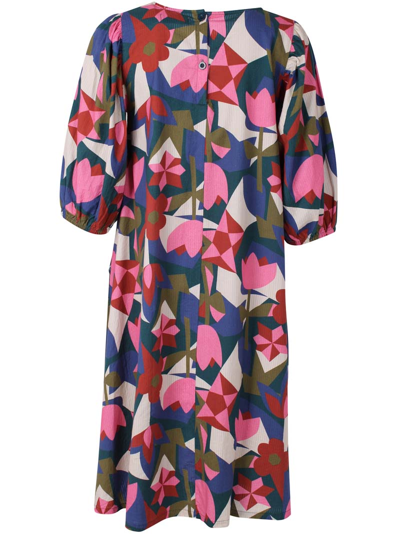 Daniris Seersucker Dress Dark Slate GEOFLEUR