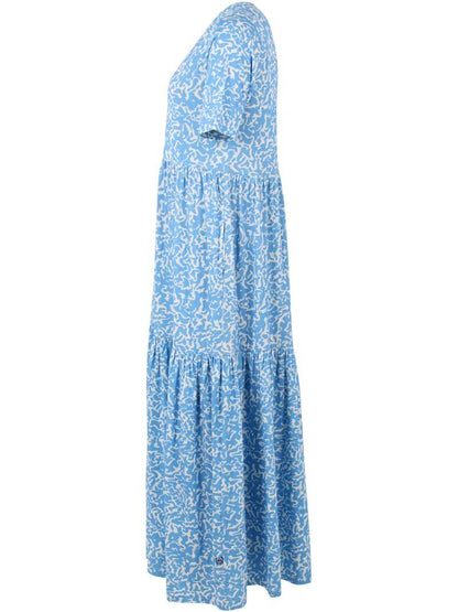Danemarkise Viscose Dress Fresh Blue/Chalk RIPPLES
