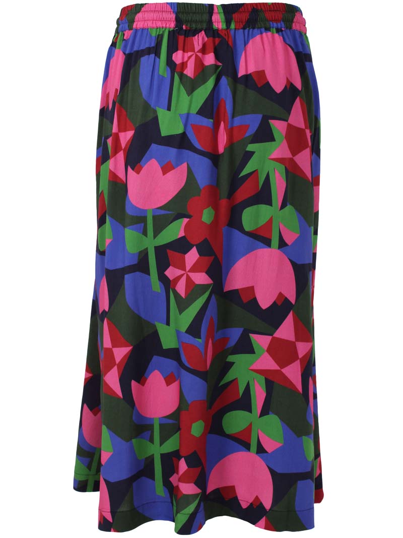 Danespresso Viscose Skirt Dark Navy GEOFLEUR
