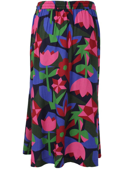 Danespresso Viscose Skirt Dark Navy GEOFLEUR