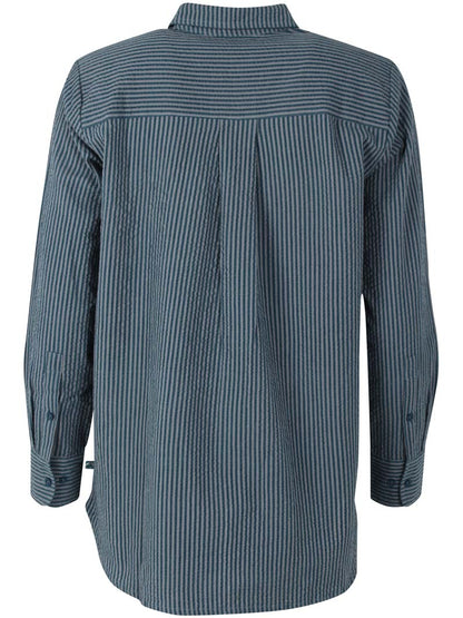 Daneclassic Seersucker Shirt Dark Slate/Blue Grey
