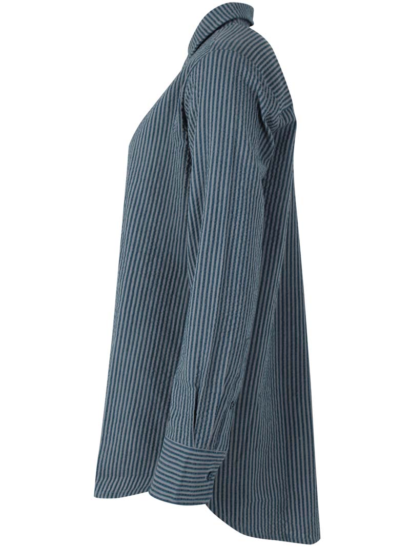 Daneclassic Seersucker Shirt Dark Slate/Blue Grey