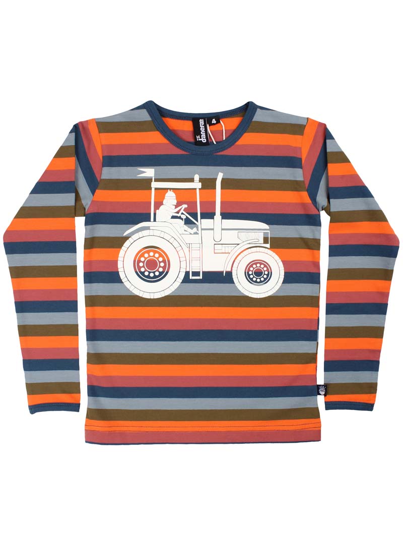 Bluse til børn med viking og traktor 