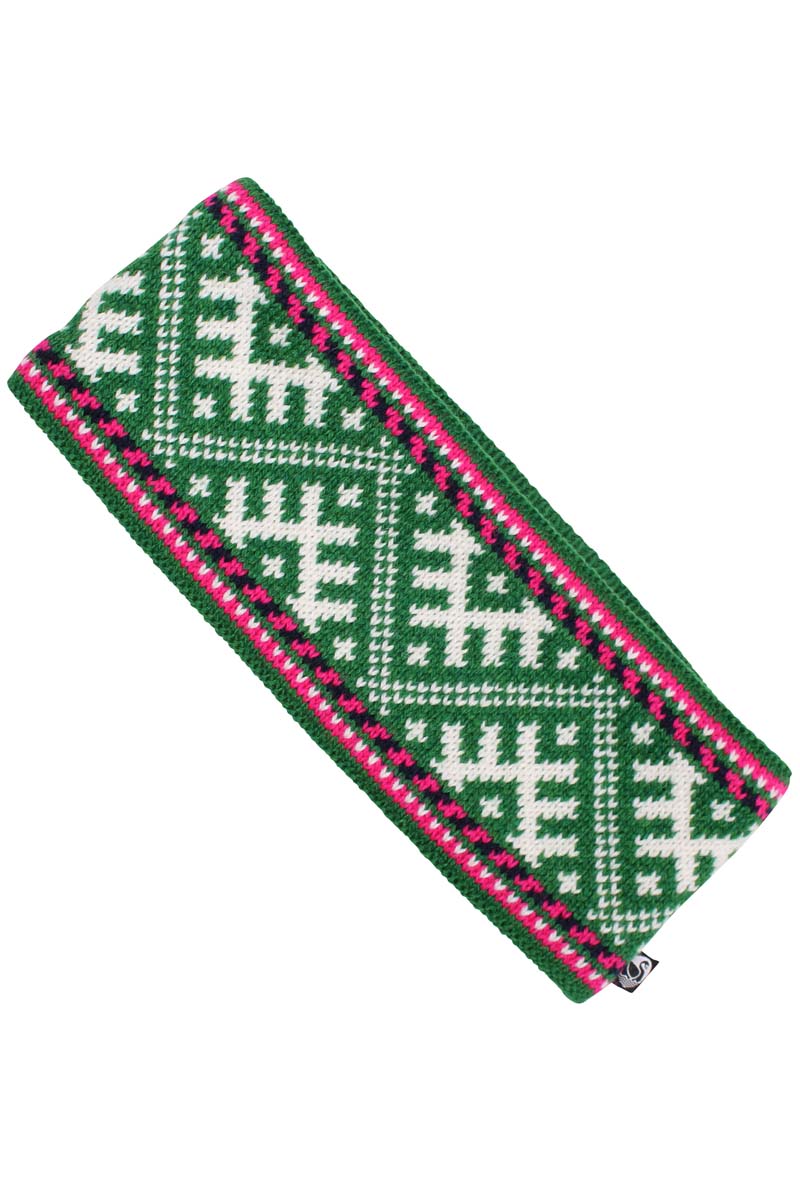 Danelangrend Wool Headband Green/White