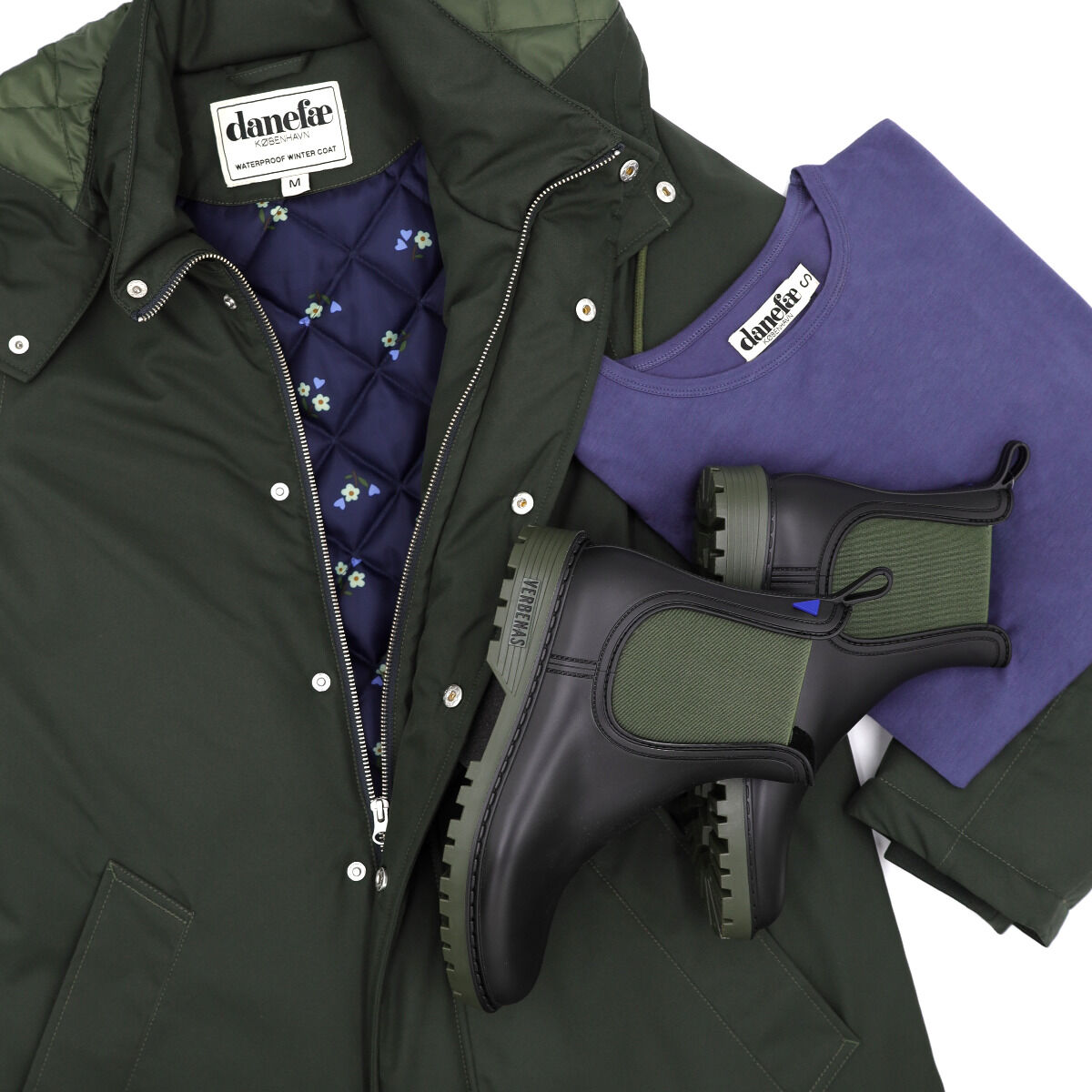 Danemargrethe Winter Coat Dark Army