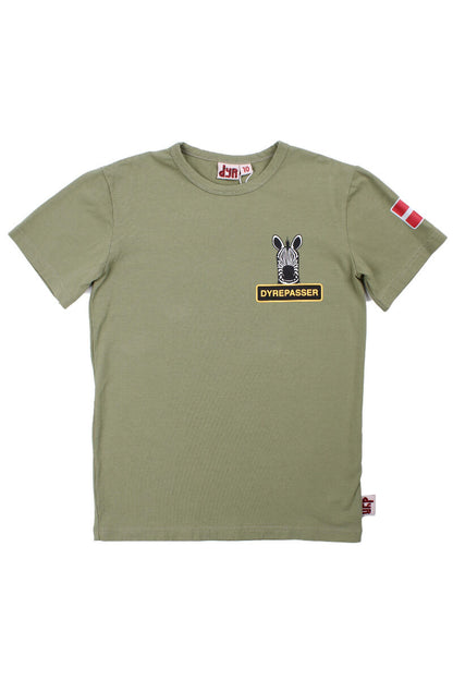Sød dyrepasser t-shirt til børn med print af zebra