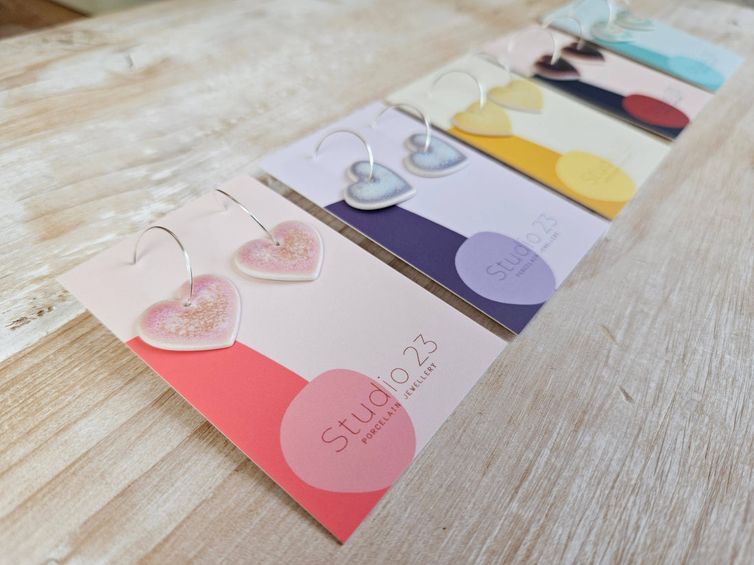 Studio 23 Heart Drop Earring Pair Olive