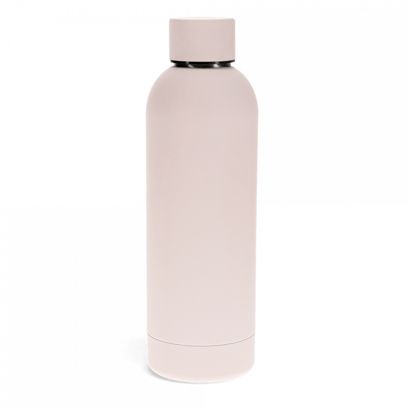 RL Rubber coated steel bottle Light pink