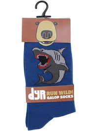 Dyrgalop socks Deep Blue HVIDHAJ