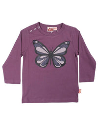 Dyrcritter Baby T Grey Mauve SOMMERFUGL