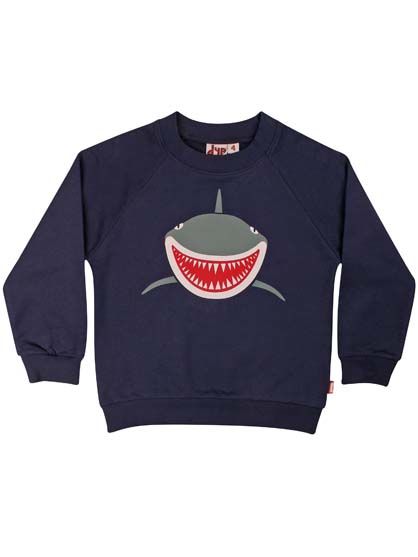 Skøn sweatshirt til børn med print af sej haj