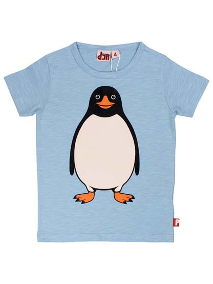 T-shirt til børn med pingvin  