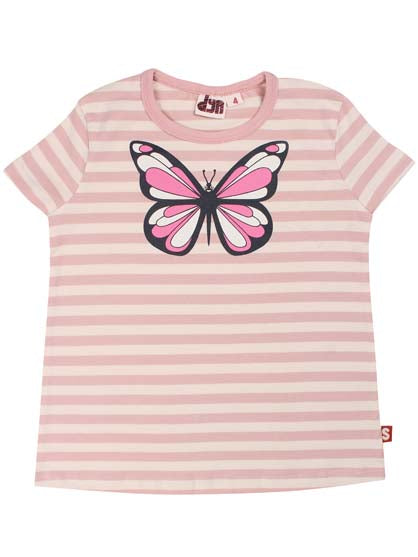 T-shirt til børn med sommerfugl  