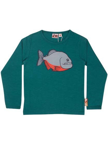 Bluse til børn med piratfisk  