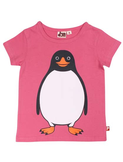 T-shirt til børn med pingvin  