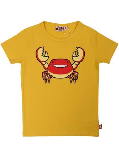 T-shirt til børn med krabbe      
