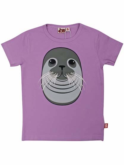 T-shirt til børn med sæl      