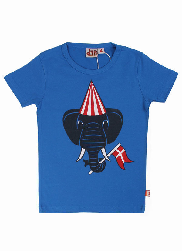 T-shirt til børn med fødselsdag elefant   