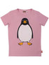 T-shirt til børn med pingvin      