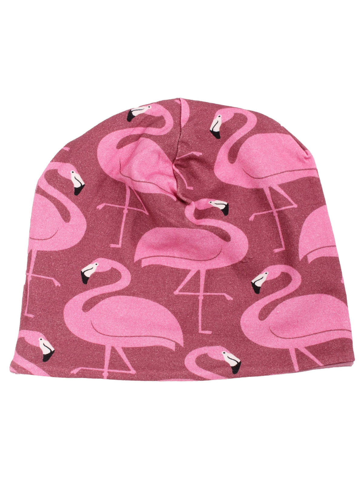 Dyrloeve Beanie Old Rose FLAMINGO/STRIPE Reversible