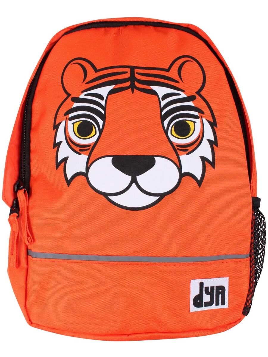 Sød orange rygsæk med print af tiger til børn