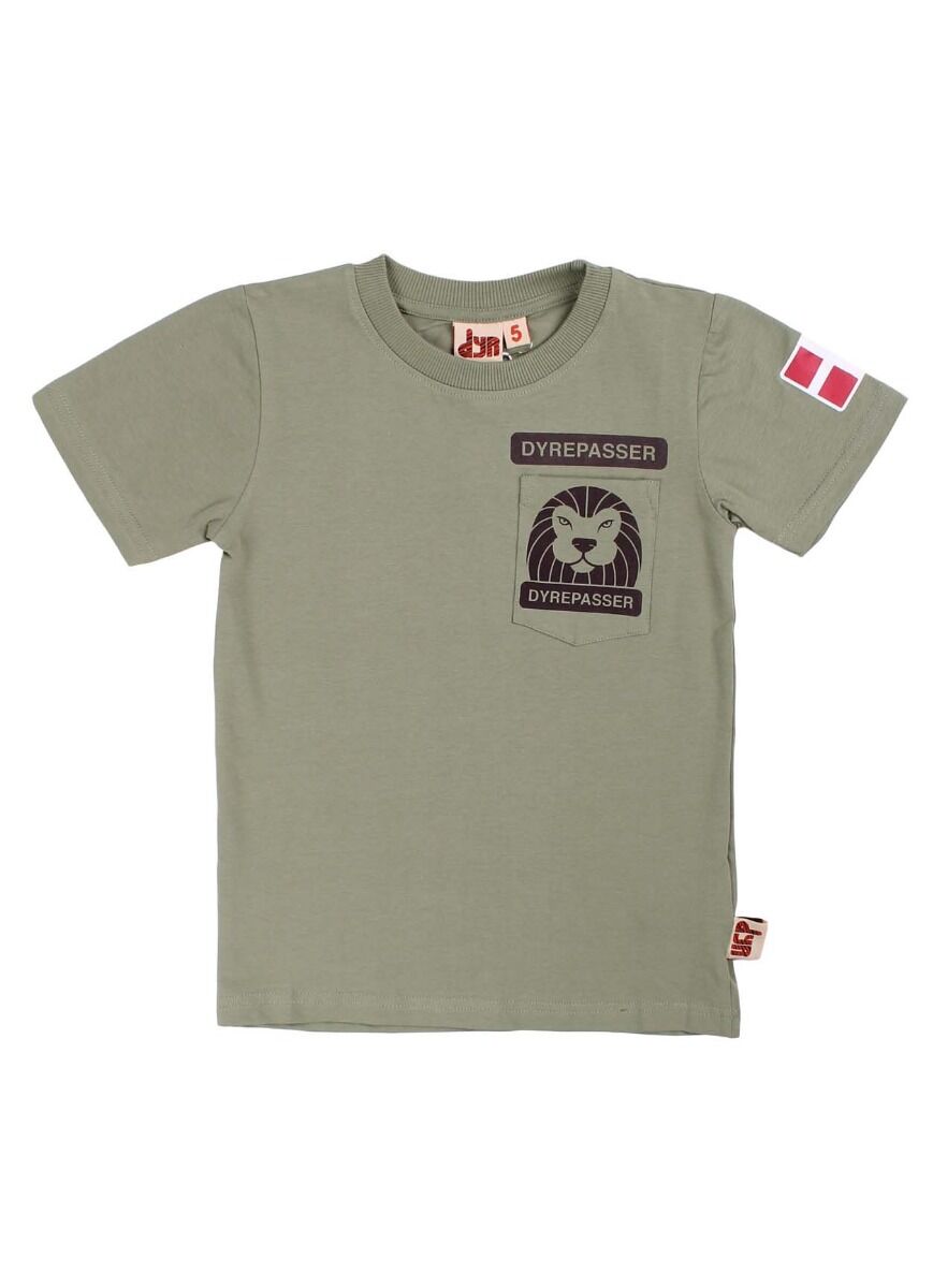 Sød kortærmet dyrepasser t-shirt til børn