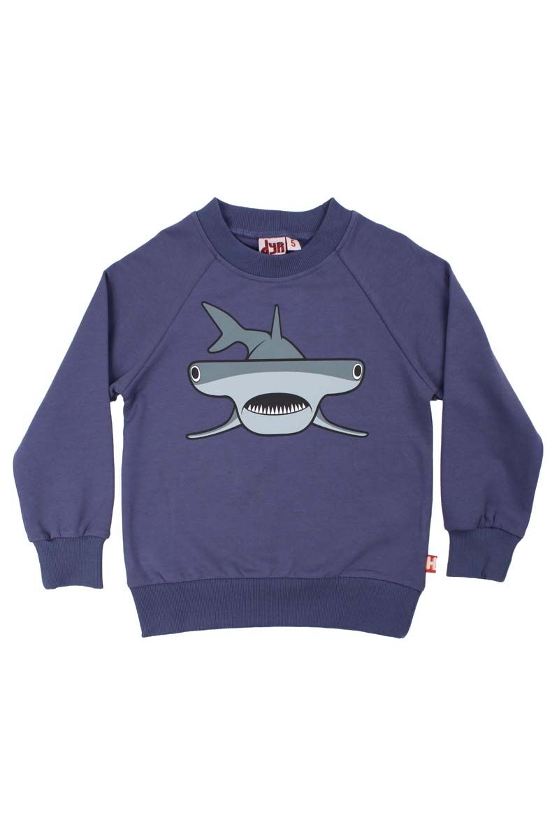 Sweater til børn med hammerhej. 