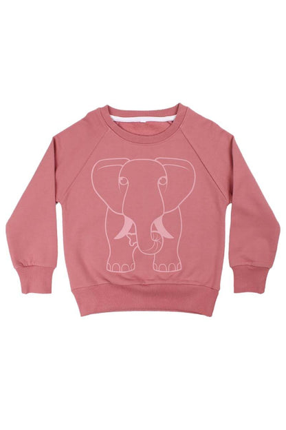 Sweater til børn med elefant