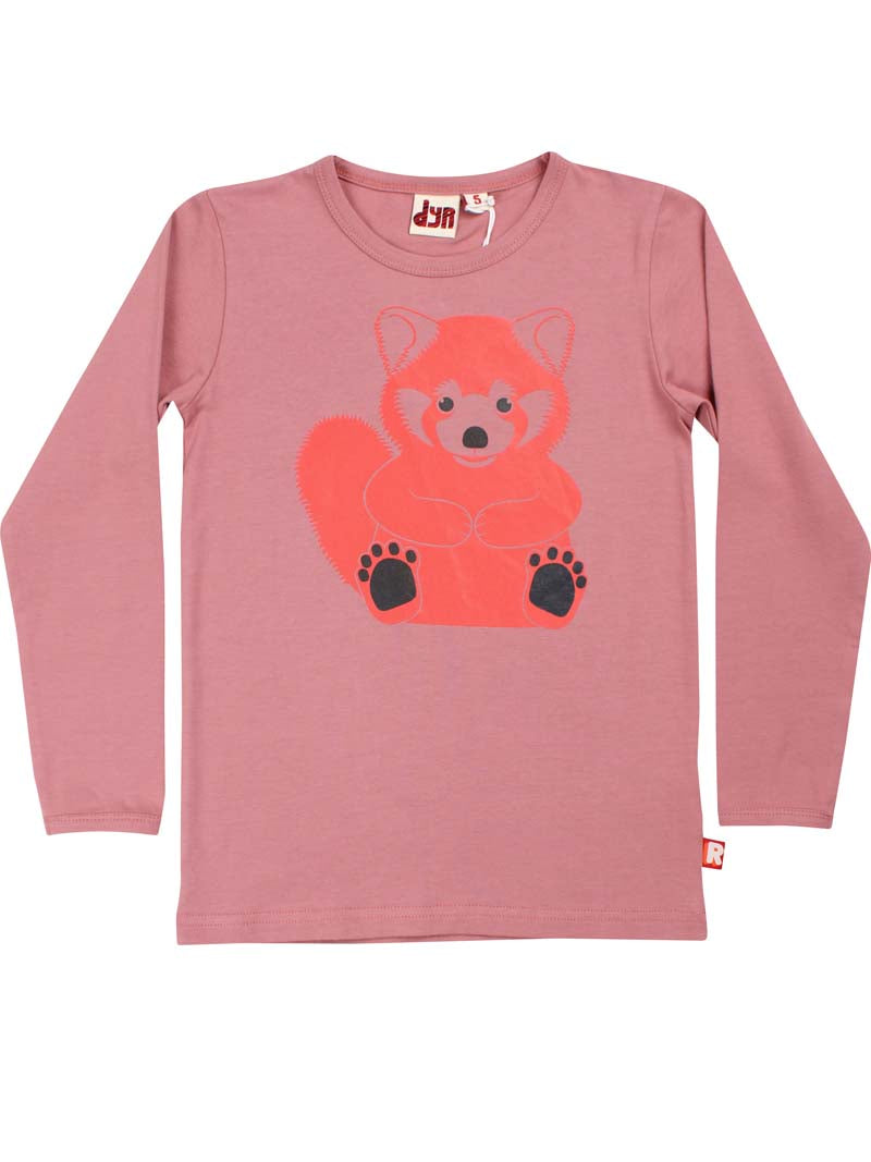 bluse med rød panda til børn