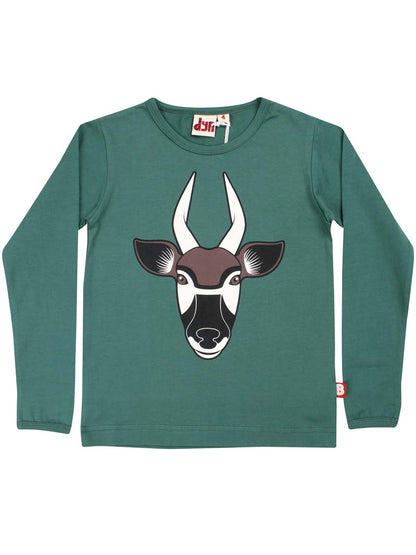 Lækker langærmet bluse til børn med print af antilope fra Dyr Cph