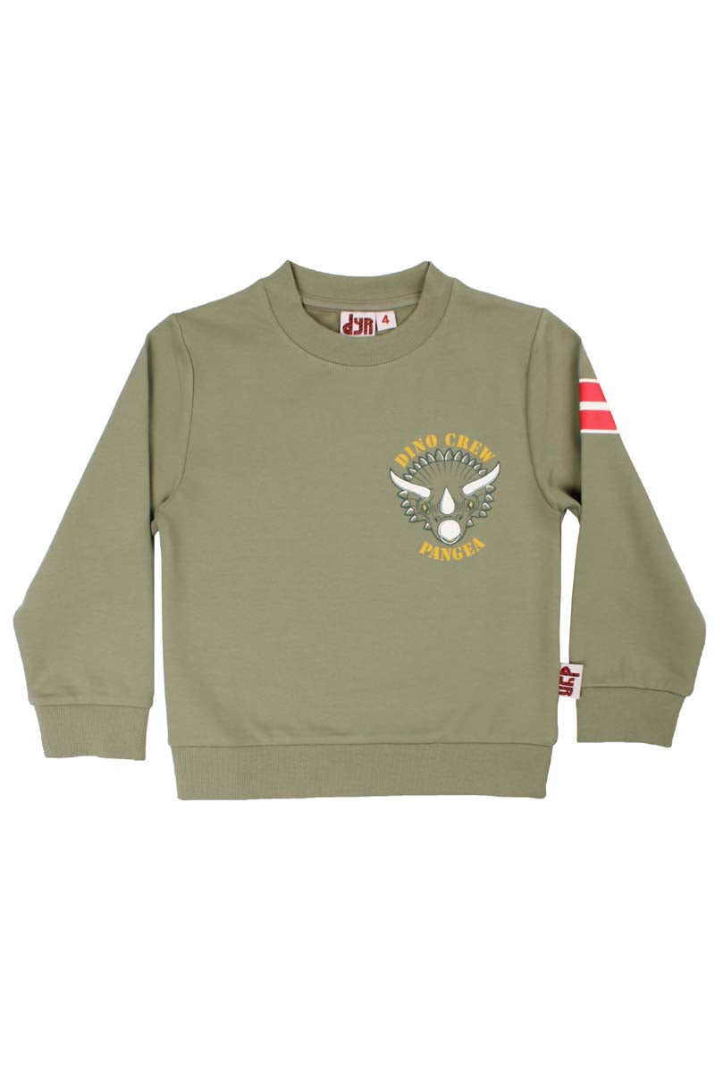 Lækker sweatshirt til børn med print af triceratops dinosaur