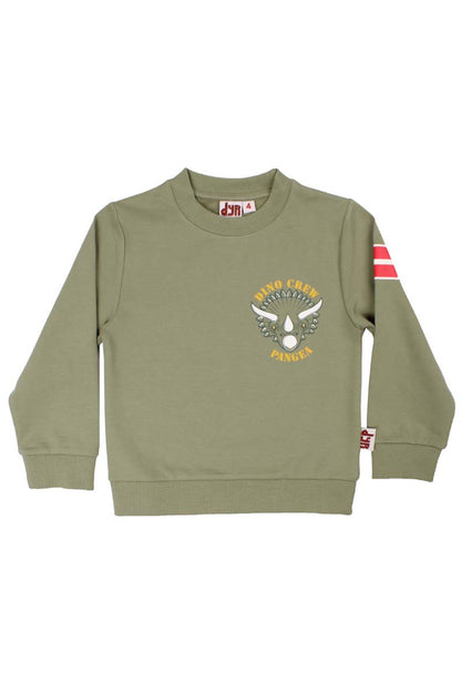 Lækker sweatshirt til børn med print af triceratops dinosaur