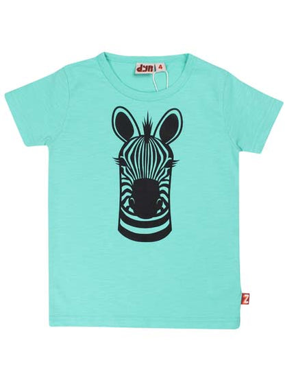 Sød kortærmet t-shirt til børn med print af zebra