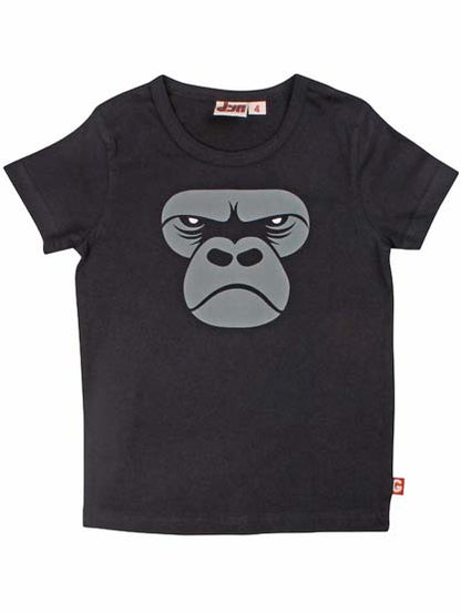 Sød kortærmet t-shirt til børn med print af gorilla