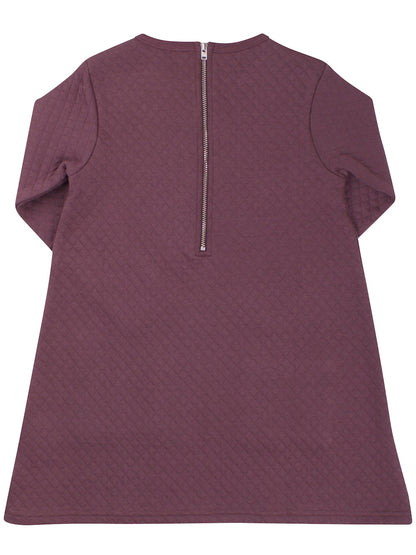 ORGANIC - Danespelt Dress Gray Plum FREJA