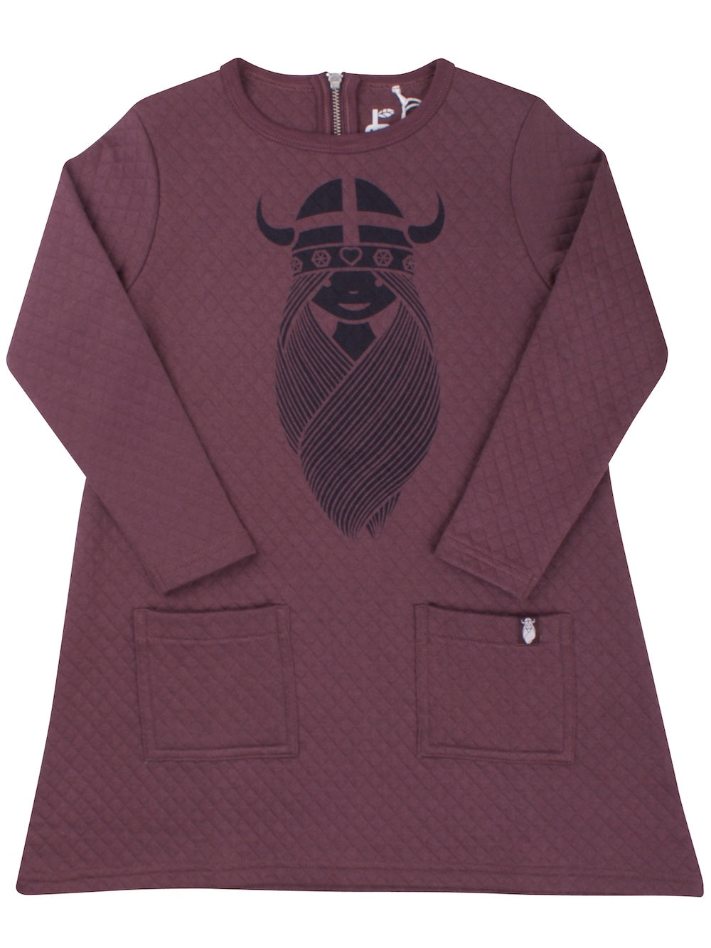 ORGANIC - Danespelt Dress Gray Plum FREJA