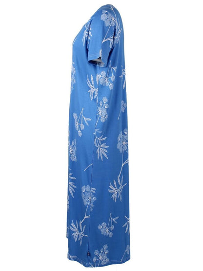 ORGANIC - Danecasilda dress Blue/Offwhite HEMLOCK