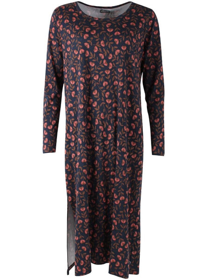 ORGANIC - Danecasilda dress Dk Navy/Redwine FLEURIE