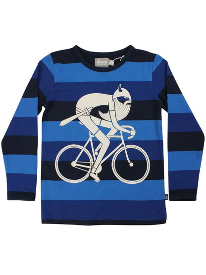 Bluse til børn med viking på cykel 